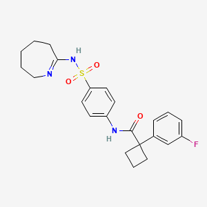 1-(3-fluorophenyl)-N-[4-(3,4,5,6-tetrahydro-2H-azepin-7-ylsulfamoyl)phenyl]cyclobutane-1-carboxamide