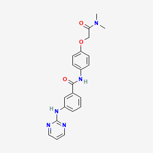 molecular formula C21H21N5O3 B6621384 N-[4-[2-(dimethylamino)-2-oxoethoxy]phenyl]-3-(pyrimidin-2-ylamino)benzamide 