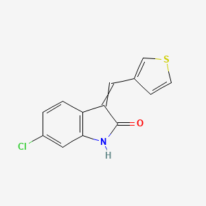 6-chloro-3-(thiophen-3-ylmethylidene)-1H-indol-2-one