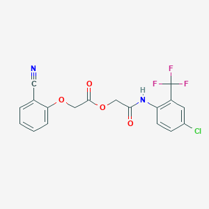 [2-[4-Chloro-2-(trifluoromethyl)anilino]-2-oxoethyl] 2-(2-cyanophenoxy)acetate