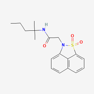 2-(2,2-dioxo-2lambda6-thia-3-azatricyclo[6.3.1.04,12]dodeca-1(11),4,6,8(12),9-pentaen-3-yl)-N-(2-methylpentan-2-yl)acetamide