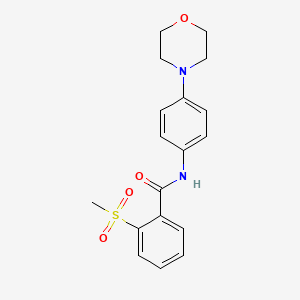 molecular formula C18H20N2O4S B6621445 2-methylsulfonyl-N-(4-morpholin-4-ylphenyl)benzamide 