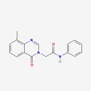 2-(8-methyl-4-oxoquinazolin-3-yl)-N-phenylacetamide