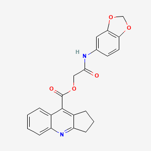 [2-(1,3-benzodioxol-5-ylamino)-2-oxoethyl] 2,3-dihydro-1H-cyclopenta[b]quinoline-9-carboxylate