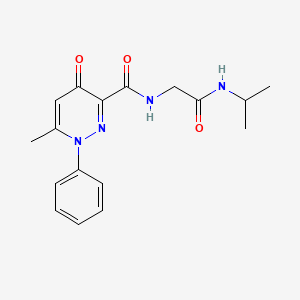 6-methyl-4-oxo-N-[2-oxo-2-(propan-2-ylamino)ethyl]-1-phenylpyridazine-3-carboxamide