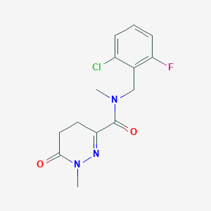 N-[(2-chloro-6-fluorophenyl)methyl]-N,1-dimethyl-6-oxo-4,5-dihydropyridazine-3-carboxamide