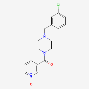 [4-[(3-Chlorophenyl)methyl]piperazin-1-yl]-(1-oxidopyridin-1-ium-3-yl)methanone