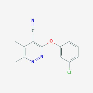 3-(3-Chlorophenoxy)-5,6-dimethylpyridazine-4-carbonitrile