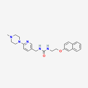 1-[[6-(4-Methylpiperazin-1-yl)pyridin-3-yl]methyl]-3-(2-naphthalen-2-yloxyethyl)urea