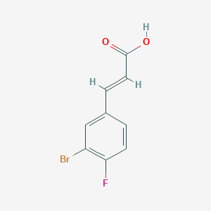 molecular formula C9H6BrFO2 B066216 3-溴-4-氟肉桂酸 CAS No. 160434-49-1