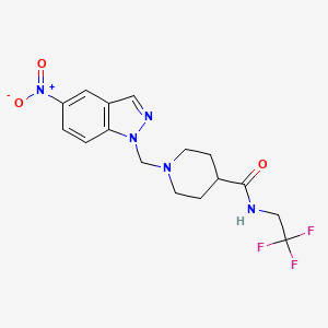 1-[(5-nitroindazol-1-yl)methyl]-N-(2,2,2-trifluoroethyl)piperidine-4-carboxamide