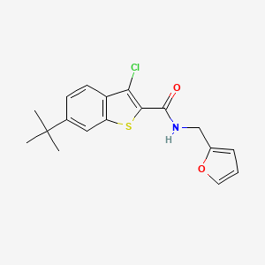 6-tert-butyl-3-chloro-N-(furan-2-ylmethyl)-1-benzothiophene-2-carboxamide