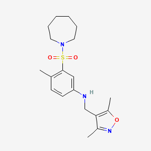 3-(azepan-1-ylsulfonyl)-N-[(3,5-dimethyl-1,2-oxazol-4-yl)methyl]-4-methylaniline