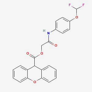 molecular formula C23H17F2NO5 B6621660 [2-[4-(difluoromethoxy)anilino]-2-oxoethyl] 9H-xanthene-9-carboxylate 