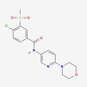 4-chloro-3-methylsulfonyl-N-(6-morpholin-4-ylpyridin-3-yl)benzamide