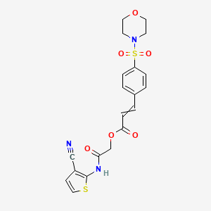 [2-[(3-Cyanothiophen-2-yl)amino]-2-oxoethyl] 3-(4-morpholin-4-ylsulfonylphenyl)prop-2-enoate