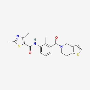 N-[3-(6,7-dihydro-4H-thieno[3,2-c]pyridine-5-carbonyl)-2-methylphenyl]-2,4-dimethyl-1,3-thiazole-5-carboxamide