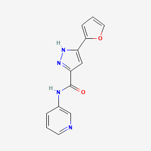 5-(furan-2-yl)-N-pyridin-3-yl-1H-pyrazole-3-carboxamide