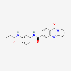 9-oxo-N-[3-(propanoylamino)phenyl]-2,3-dihydro-1H-pyrrolo[2,1-b]quinazoline-6-carboxamide