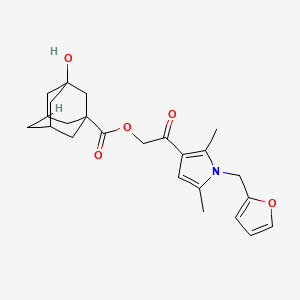 [2-[1-(Furan-2-ylmethyl)-2,5-dimethylpyrrol-3-yl]-2-oxoethyl] 3-hydroxyadamantane-1-carboxylate