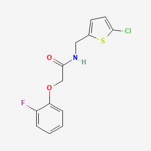 molecular formula C13H11ClFNO2S B6621793 N-[(5-chlorothiophen-2-yl)methyl]-2-(2-fluorophenoxy)acetamide 