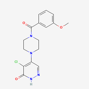 molecular formula C16H17ClN4O3 B6621814 5-chloro-4-[4-(3-methoxybenzoyl)piperazin-1-yl]-1H-pyridazin-6-one 