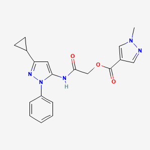 [2-[(5-Cyclopropyl-2-phenylpyrazol-3-yl)amino]-2-oxoethyl] 1-methylpyrazole-4-carboxylate