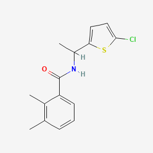 molecular formula C15H16ClNOS B6621825 N-[1-(5-chlorothiophen-2-yl)ethyl]-2,3-dimethylbenzamide 