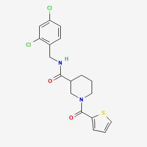 N-[(2,4-dichlorophenyl)methyl]-1-(thiophene-2-carbonyl)piperidine-3-carboxamide