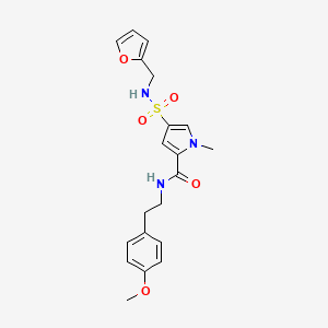 molecular formula C20H23N3O5S B6621843 4-(furan-2-ylmethylsulfamoyl)-N-[2-(4-methoxyphenyl)ethyl]-1-methylpyrrole-2-carboxamide 