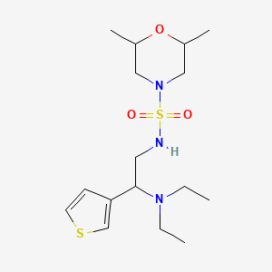 molecular formula C16H29N3O3S2 B6621845 N-[2-(diethylamino)-2-thiophen-3-ylethyl]-2,6-dimethylmorpholine-4-sulfonamide 