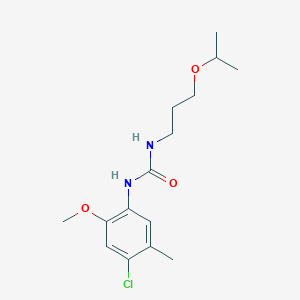 molecular formula C15H23ClN2O3 B6621871 1-(4-Chloro-2-methoxy-5-methylphenyl)-3-(3-propan-2-yloxypropyl)urea 