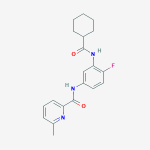 N-[3-(cyclohexanecarbonylamino)-4-fluorophenyl]-6-methylpyridine-2-carboxamide