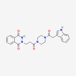 3-[3-[4-[2-(1H-indol-3-yl)acetyl]piperazin-1-yl]-3-oxopropyl]-2H-phthalazine-1,4-dione