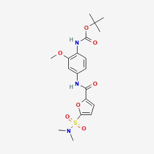 molecular formula C19H25N3O7S B6621940 tert-butyl N-[4-[[5-(dimethylsulfamoyl)furan-2-carbonyl]amino]-2-methoxyphenyl]carbamate 