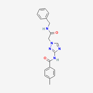 molecular formula C19H19N5O2 B6621967 N-{1-[2-(benzylamino)-2-oxoethyl]-1H-1,2,4-triazol-3-yl}-4-methylbenzamide 