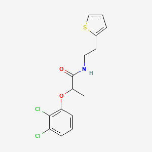 2-(2,3-dichlorophenoxy)-N-(2-thiophen-2-ylethyl)propanamide