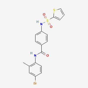 N-(4-bromo-2-methylphenyl)-4-(thiophen-2-ylsulfonylamino)benzamide