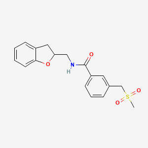 N-(2,3-dihydro-1-benzofuran-2-ylmethyl)-3-(methylsulfonylmethyl)benzamide