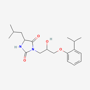 3-[2-Hydroxy-3-(2-propan-2-ylphenoxy)propyl]-5-(2-methylpropyl)imidazolidine-2,4-dione