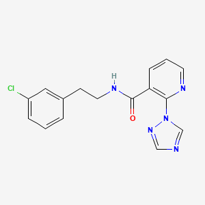 N-[2-(3-chlorophenyl)ethyl]-2-(1,2,4-triazol-1-yl)pyridine-3-carboxamide