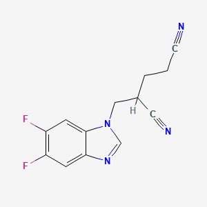 2-[(5,6-Difluorobenzimidazol-1-yl)methyl]pentanedinitrile