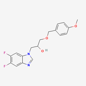 molecular formula C18H18F2N2O3 B6622054 1-(5,6-Difluorobenzimidazol-1-yl)-3-[(4-methoxyphenyl)methoxy]propan-2-ol 