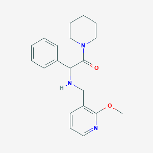 2-[(2-Methoxypyridin-3-yl)methylamino]-2-phenyl-1-piperidin-1-ylethanone
