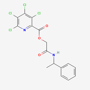 [(1-Phenylethyl)carbamoyl]methyl 3,4,5,6-tetrachloropyridine-2-carboxylate