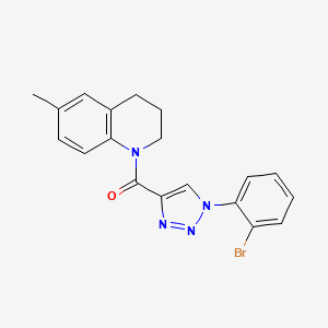 molecular formula C19H17BrN4O B6622094 [1-(2-bromophenyl)triazol-4-yl]-(6-methyl-3,4-dihydro-2H-quinolin-1-yl)methanone 