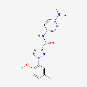 molecular formula C19H21N5O2 B6622095 N-[6-(dimethylamino)pyridin-3-yl]-1-(2-methoxy-5-methylphenyl)pyrazole-3-carboxamide 