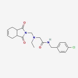 N-[(4-chlorophenyl)methyl]-2-[(1,3-dioxo-3a,4,7,7a-tetrahydroisoindol-2-yl)methyl-ethylamino]acetamide