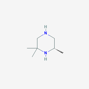 molecular formula C7H16N2 B066221 (6S)-2,2,6-trimethylpiperazine CAS No. 170568-91-9