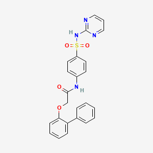 2-(2-phenylphenoxy)-N-[4-(pyrimidin-2-ylsulfamoyl)phenyl]acetamide